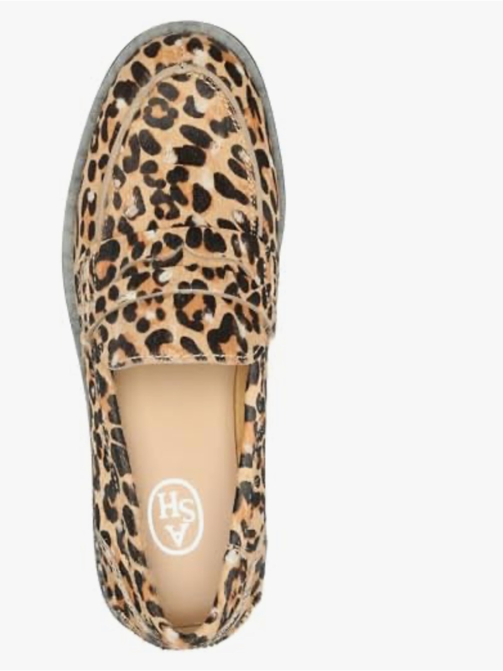 ASH Winona Leopard Calf Hair Penny Loafers with studs - Size 37 NWOT 9.5” insole